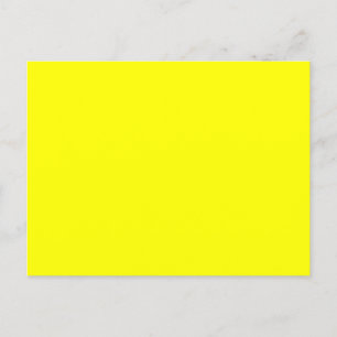 Carte Postale Couleur uni jaune néon