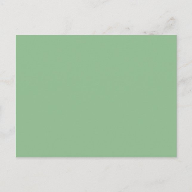 Carte Postale Couleur Uni Vert de Mer Foncé Vide (Devant)
