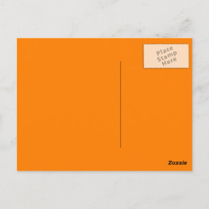 Carte postale couleur unie orange