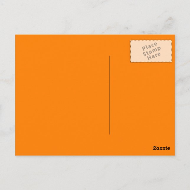 Carte postale couleur unie orange (Dos)