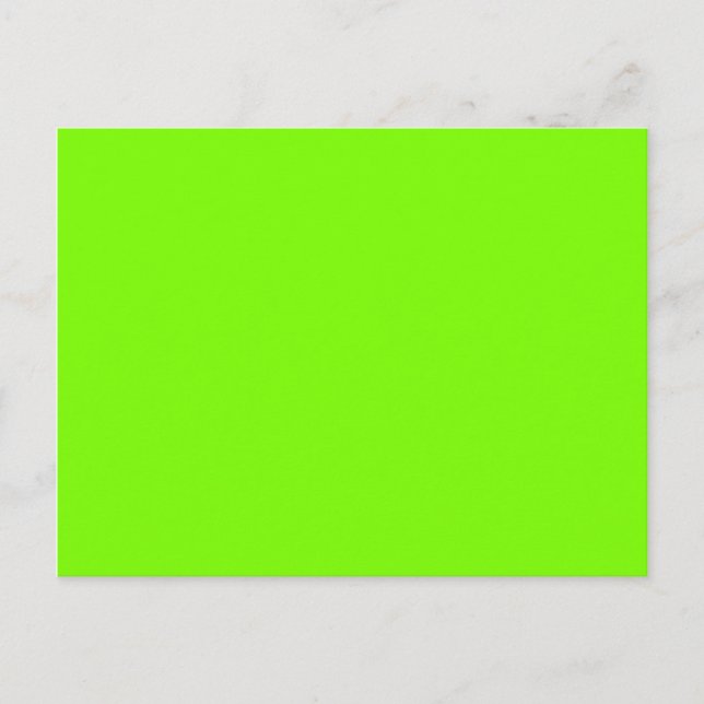 Carte Postale couleur vert pelouse (Devant)