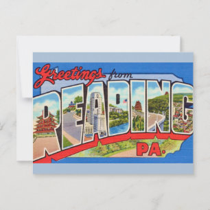 Carte Postale Couleur vintage lecture PA