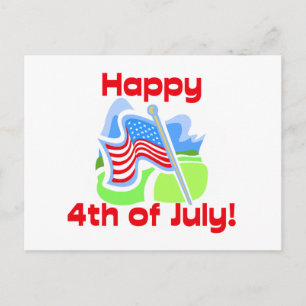 Carte Postale Couleurs 4 juillet Joyeuses