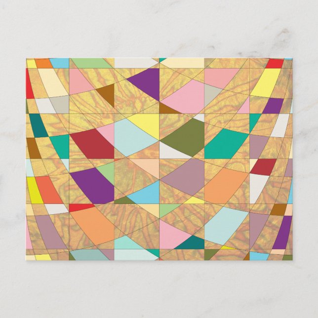 Carte Postale Couleurs Abstraites éclatement du soleil (Devant)