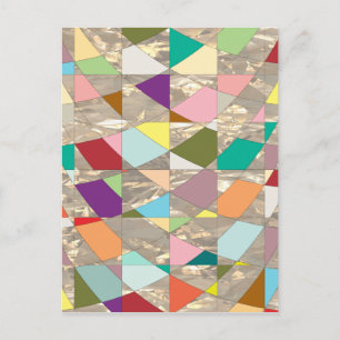 Carte Postale Couleurs Abstraites or