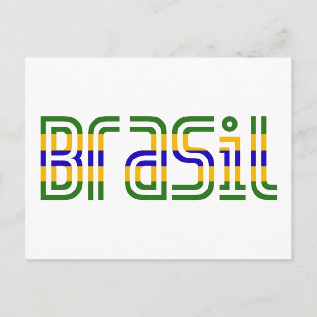 Carte Postale Couleurs Brasil Drapeau ! (Devant)