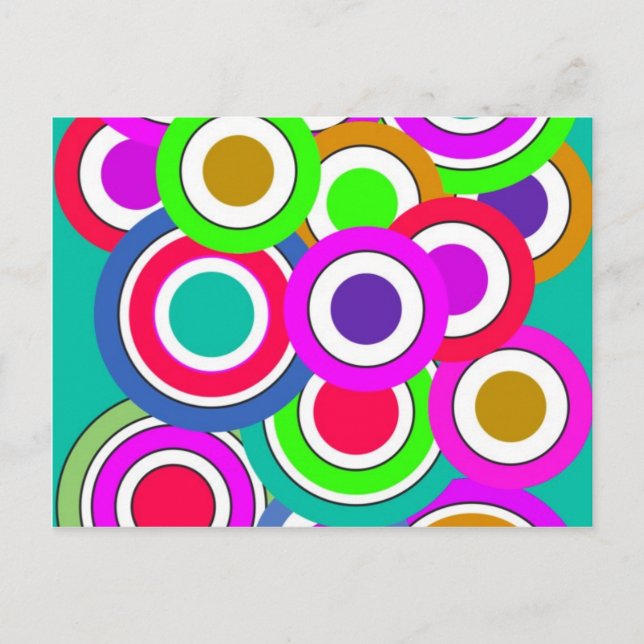 Carte Postale Couleurs Cercle, Mur, Formes Arrondies, Style Art  (Devant)