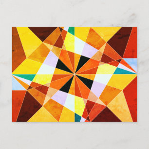 Carte Postale Couleurs Chaudes Formes Géométriques Angulaires Fr
