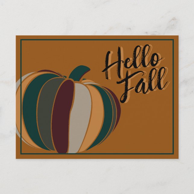 Carte Postale Couleurs citrouilles (Devant)