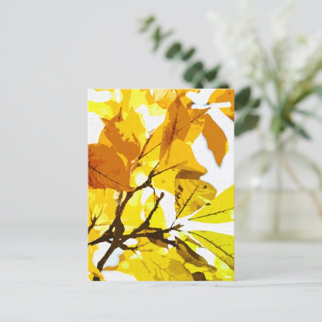 Carte Postale Couleurs d'automne, feuilles (Debout devant)