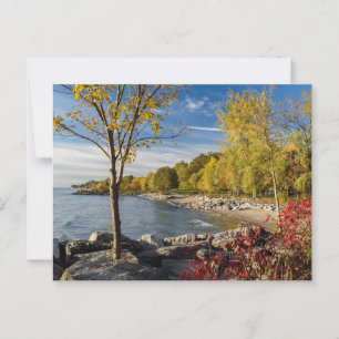 Carte Postale Couleurs d'automne, Rive du lac Ontario, Canada