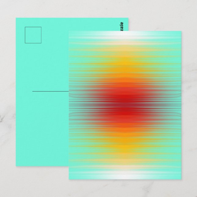 Carte Postale Couleurs de champ plasma de rentrée spatiale Abstr (Devant / Derrière)