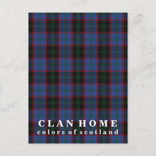 Carte Postale Couleurs de l'Ecosse Clan Home Tartan
