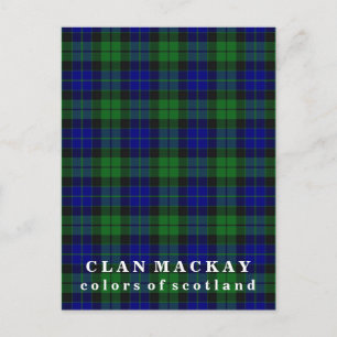 Carte Postale Couleurs de l'Écosse Clan MacKay Tartan