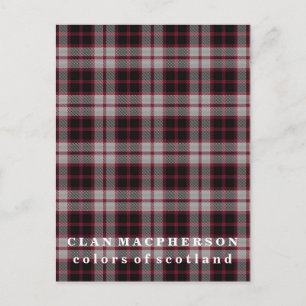 Carte Postale Couleurs de l'Écosse Clan MacPherson Tartan