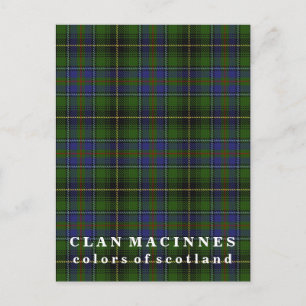 Carte Postale Couleurs d'Ecosse Clan MacInnes Tartan