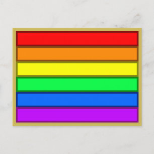 Carte Postale Couleurs des bijoux à arc-en-ciel pour les LGBT Ga