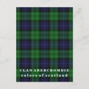 Carte Postale Couleurs du clan écossais Abercrombie Tartan