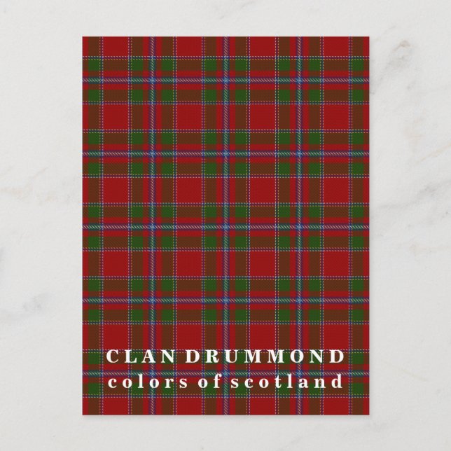 Carte Postale Couleurs du clan écossais Drummond Tartan (Devant)