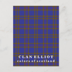 Carte Postale Couleurs du clan écossais Elliot Tartan