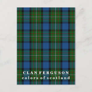 Carte Postale Couleurs du clan écossais Ferguson Tartan