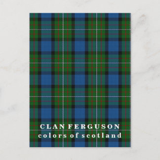 Carte Postale Couleurs du clan écossais Ferguson Tartan