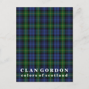 Carte Postale Couleurs du clan écossais Gordon Tartan