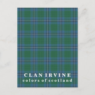 Carte Postale Couleurs du clan écossais Irvine Tartan