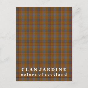 Carte Postale Couleurs du clan écossais Jardine Tartan
