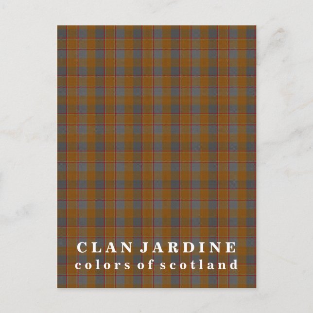 Carte Postale Couleurs du clan écossais Jardine Tartan (Devant)