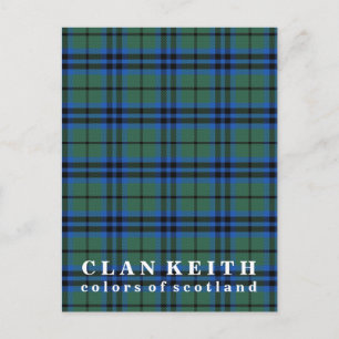 Carte Postale Couleurs du clan écossais Keith Tartan