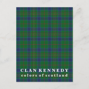 Carte Postale Couleurs du clan écossais Kennedy Tartan