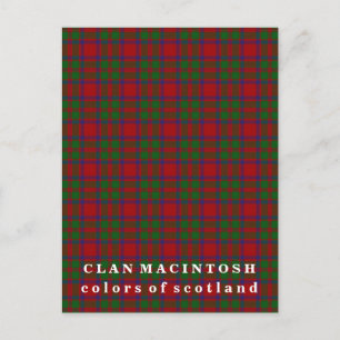 Carte Postale Couleurs du clan écossais MacIntosh Tartan