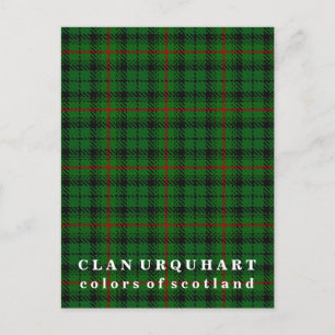 Carte Postale Couleurs du clan écossais Urquhart Tartan