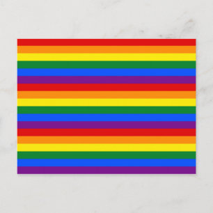 CARTE POSTALE COULEURS DU DRAPEAU ARC-EN-CIEL