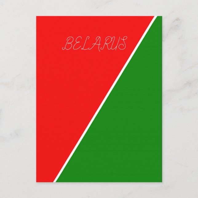 Carte Postale Couleurs du drapeau national de Biélorussie (Devant)