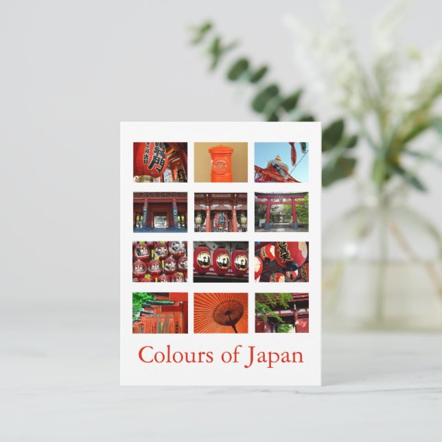 Carte Postale Couleurs du Japon (rouge/vermeil) (Debout devant)