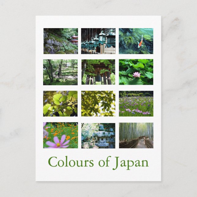 Carte Postale Couleurs du Japon (vert) (Devant)