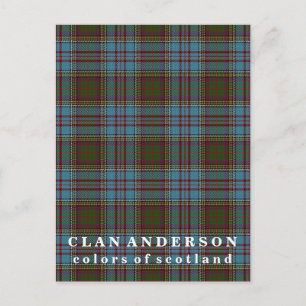 Carte Postale Couleurs écossaises Clan Anderson Tartan