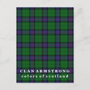 Carte Postale Couleurs écossaises Clan Armstrong Tartan