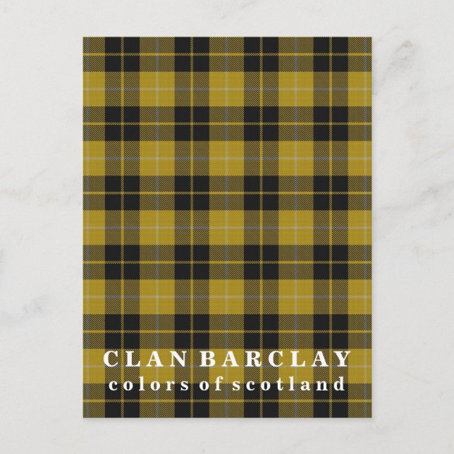 Carte Postale Couleurs écossaises Clan Barclay Tartan (Devant)