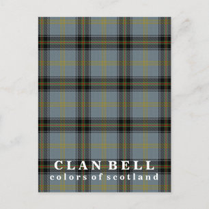 Carte Postale Couleurs écossaises Clan Bell Tartan