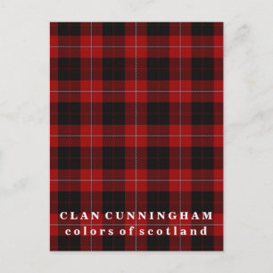 Carte Postale Couleurs écossaises Clan Cunningham Tartan