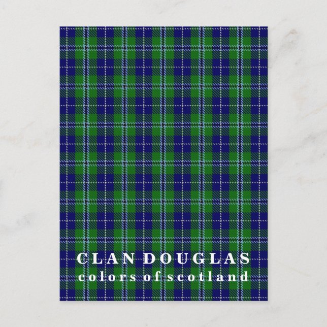 Carte Postale Couleurs écossaises Clan Douglas Tartan (Devant)