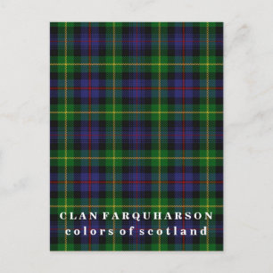 Carte Postale Couleurs écossaises Clan Farquharson Tartan