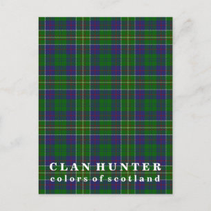 Carte Postale Couleurs écossaises Clan Hunter Tartan