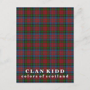 Carte Postale Couleurs écossaises Clan Kidd Tartan