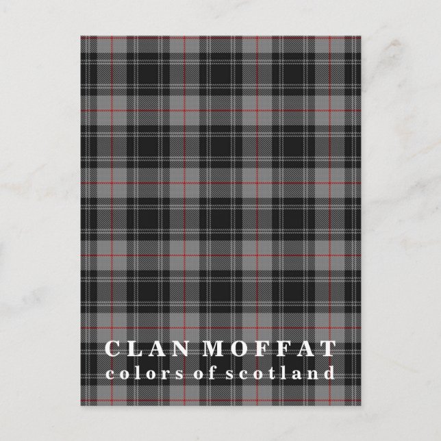 Carte Postale Couleurs écossaises Clan Moffat Tartan (Devant)