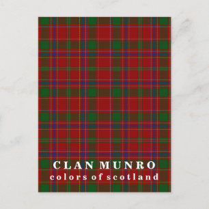 Carte Postale Couleurs écossaises Clan Munro Tartan