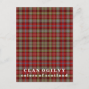 Carte Postale Couleurs écossaises Clan Ogilvy Tartan